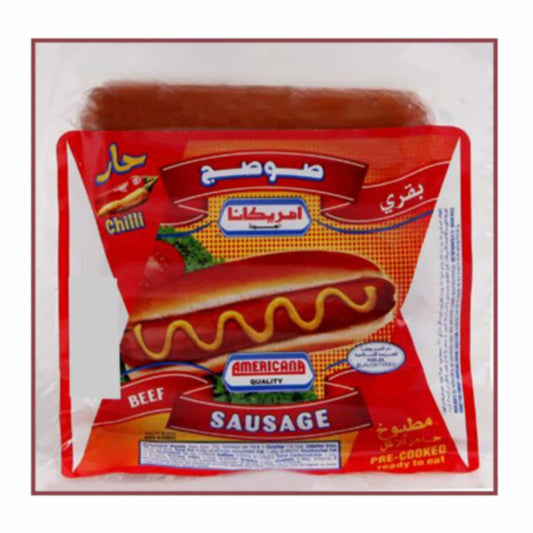 Americana Quality Chilli flavoured Beef Sausage 250g
