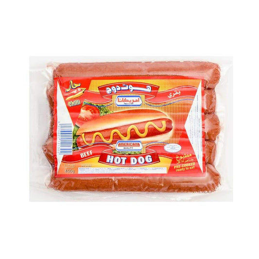 Americana Chili Beef Hotdog 450g