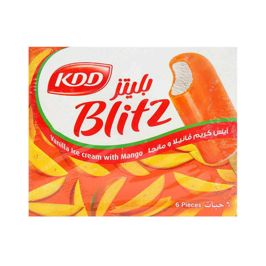 KDD Blitz Vanilla Ice Cream With Mango 62.5ml&times;6