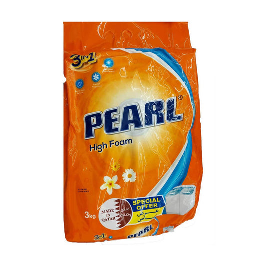 Pearl 3 In 1 High Foam Detergent Powder 3kg