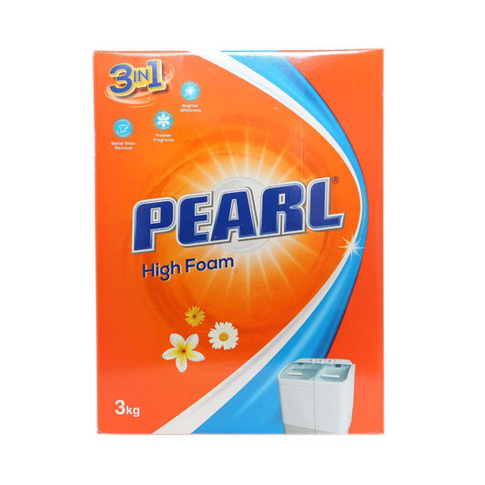 Pearl 3 In 1 High Foam Detergent Powder Pack 3kg