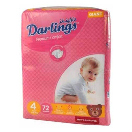 Darlings Maxi Size 4 7-16Kg 72 Diapers White