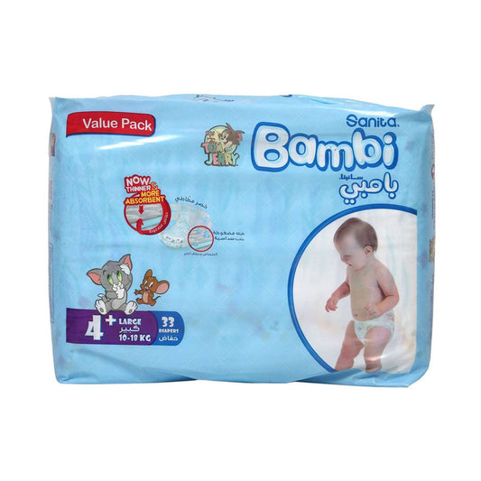 Bambi Diapers Size 4+, 33pcs