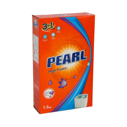 Pearl 3 In 1 High Foam Detergent Powder Lavender Pack 1.5kg