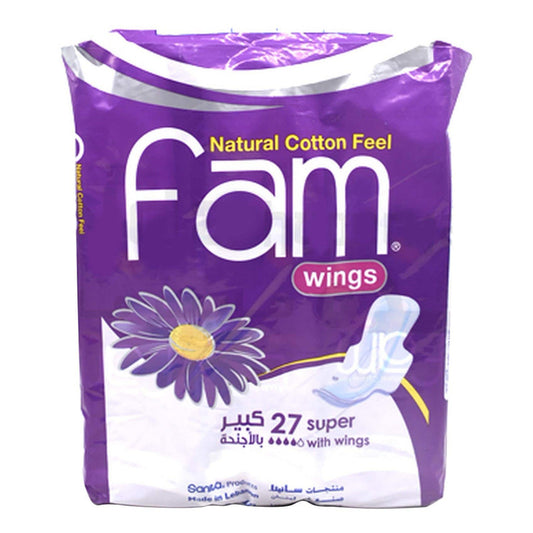 Sanita Fam Super Sanitary Pads With Wings Maxi Economy Pack 27pieces