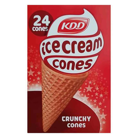 KDD Ice Cream Crunchy Cones 24 Count