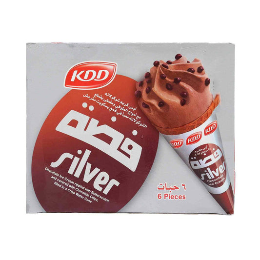 KDD الفضة الشوكولاته الآيس كريم المخاريط 100ml×6